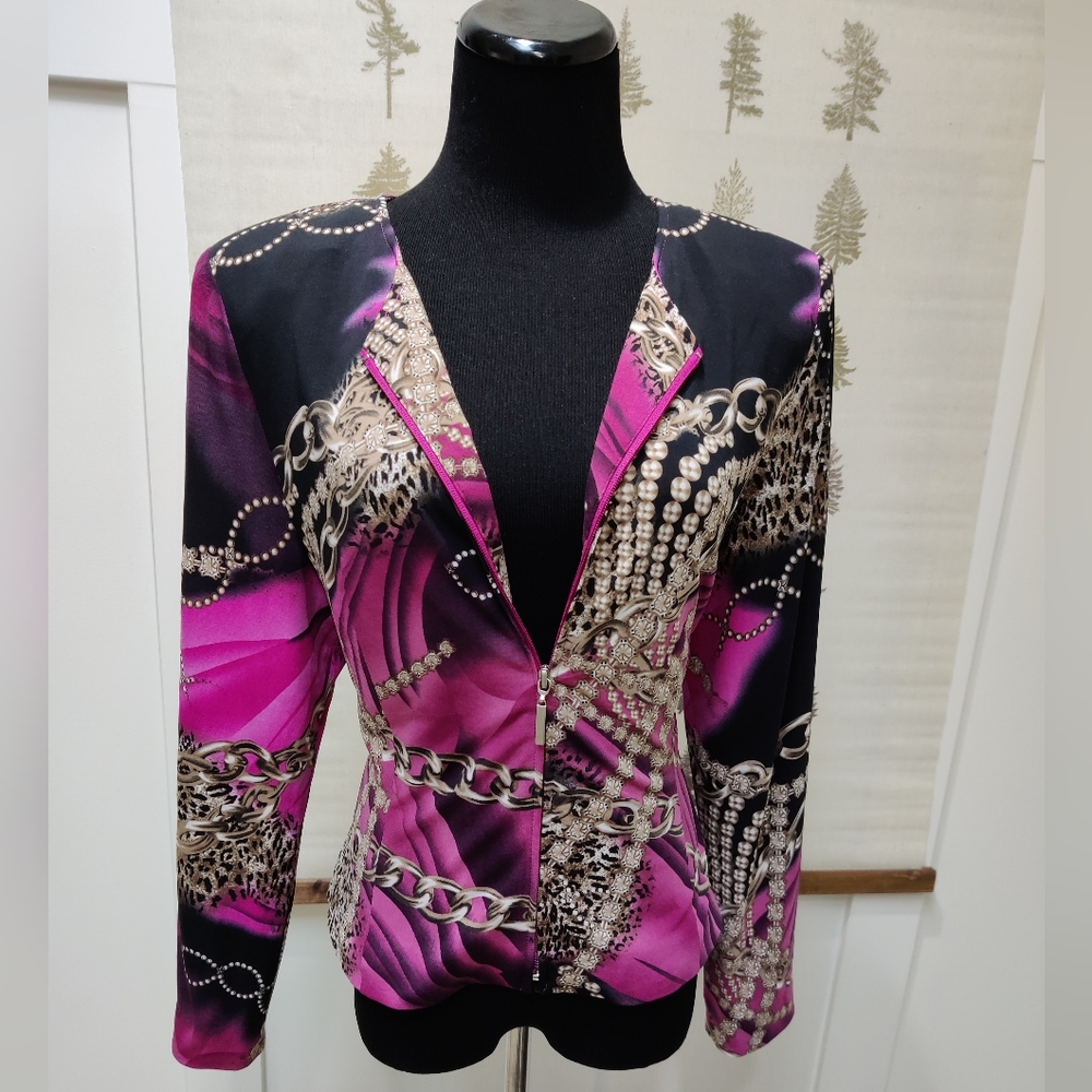 Gilani Chain & Animal Print Jacket - 14